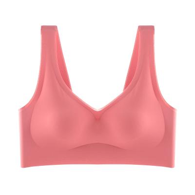 China QUICK DRY oversized traceless bra, smooth surface and no steel ring sports bra, gathered thin side end women's underwear for sale