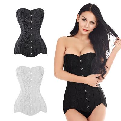 China Court style antibacterial body shaping clothes, waist and abdomen holding sternum clothes, lengthened lace up body shaping clothes for sale