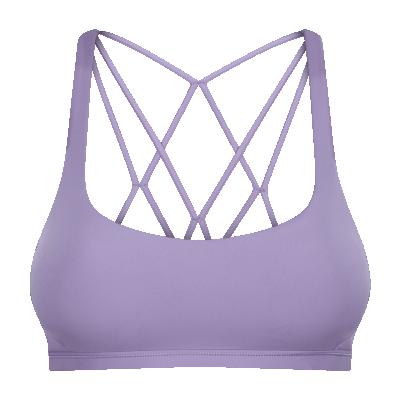 China Yoga Exercise Seamless Tank Top Cross Sports Bra Sports Bra Workout Skin-friendly Breathable Yoga Back Shockproof for sale