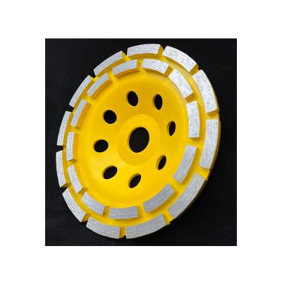 China Ferrous Metal Diamond Grinding Cup Wheel 180mm Double Row Diamond Saw Blade For Granite Stone for sale