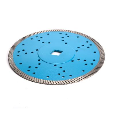 China Good Quality Ferrous Metal Stone Saw Blade 230x12Hx22.23mm Turbo Hot Press With Special Hole for sale