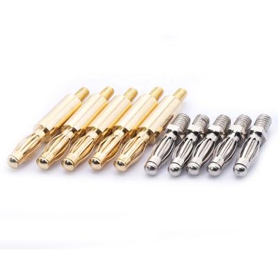 China Female Gold Plated Spring Loaded Pogo Pin Pin Terminal Brass Fasteners Customized Banana Socket ALLOY for sale