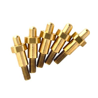 China Customizable High Quality Gold Plated Brass ALLOY Custom Maker Electric Pogo Pins Fasteners for sale