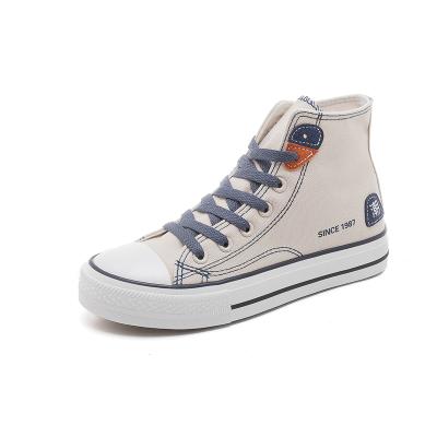 China 2021 New Arrival Fashion Trend Women's Classic Canvas High Top Sneakers High Top Casual Skateboarding Shoes White for sale