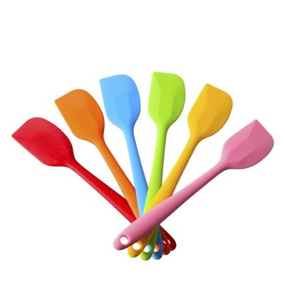 China Silicone Spatulas Viable Silicone Heat Resistant Baking Cake BBQ Cake Milk Oil Shovel Scrapers for sale