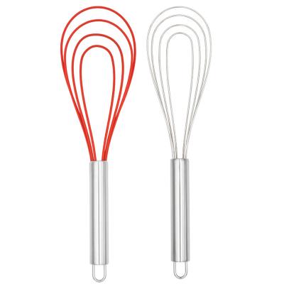 China Sustainable Flat Beater 10 Inch Beater Set Hand Held Stainless Steel Egg Beater for sale