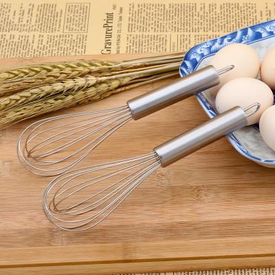 China Stainless Steel Mini Viable Beater Ball 8 Inch Kitchen Utensils Manual Beater Egg Beater for sale