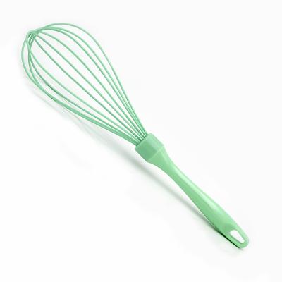 China 2021 Multicolor Plastic 12 Inch Hand Egg Beater Viable Silicone Egg Beater Kitchen Hand Beater for sale