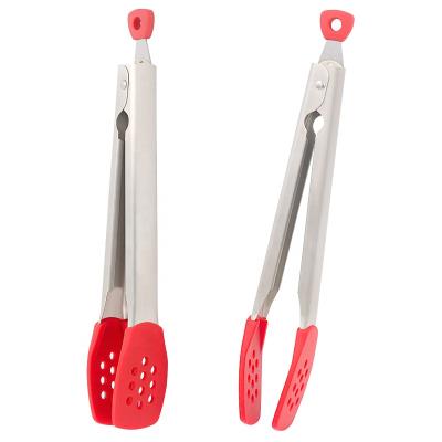 China 2021 Inch Sustainable Food Tongs 9 New Design BBQ Cookware Silicone Service Cooking Tongs for sale