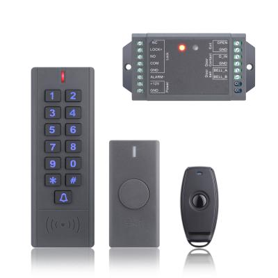 China Ordinary 500 Whole Visitor Users+100 Users 433MHZ Wireless Access Control System With Wireless Door Keypad, Controller, Bell, Remote Controller for sale