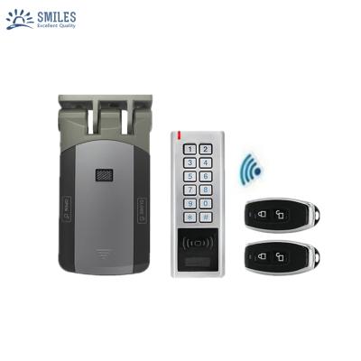 China Wireless door lock kits contain waterproof wireless door access control, wireless lock, two remote controllers 185*70*30mm for sale