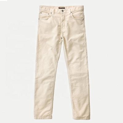 China Handsome Comfort Selling Fade Proof Best Color White Stretch Corduroy Soft Stretch Jeans Pants Man for sale