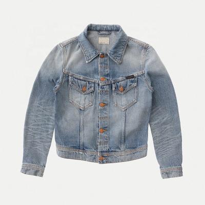 China 2019 Viable Newcomer Fashionable Custom Jacket Peaked Collar Woman Denim Jacket for sale