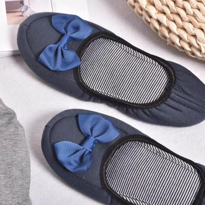 China Bestselling Aviation Slipper Tank Top Portable Folding Carry Slipper Whole EVERGREEN Travel Slippers Indoor Mute Soft Bottom Storage for sale