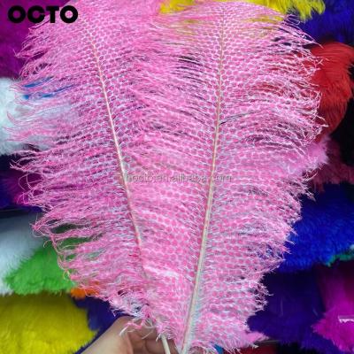 China Floral Printed Ostrich Ostrich Feathers Ostrich Feathers Colorful Spotted Print Feathers Home Decorative Party Wedding Performance Decoration Festival for sale