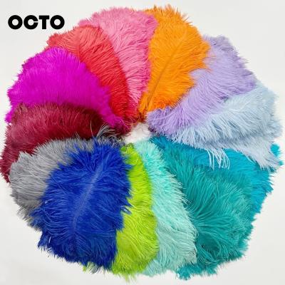 China Natural Fluffy Ostrich Feathers Kids DIY Feather Craft 30-35cm Ostrich 12-14 Inch Wholesale Full Feather For Home Wall Decoration for sale