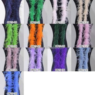 China Ostrich Feather RTS 10-15CM 1 Ply Dyed Colors Party Carnival Ostrich Marabou Feather Boa Trim Dress Sewing Decoration for sale