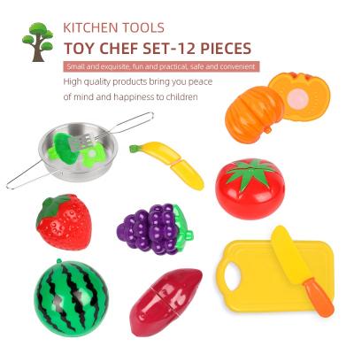 China Play Food Weiqitonghua Children Pretend Cutting Toy Fruit Vegetable Kid Kitchen Toy Set For Girl Play Food for sale