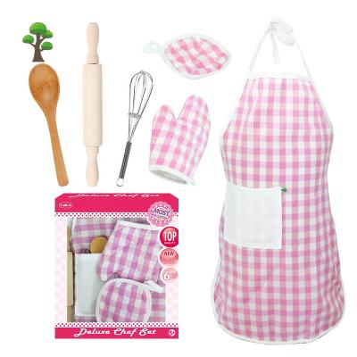 China Chef Role Play Child Apron Costume Kids Dress Up Game Cooking Tool Kits Kids Girl Boy Baby Toddler Baking Toy Set For Kids for sale