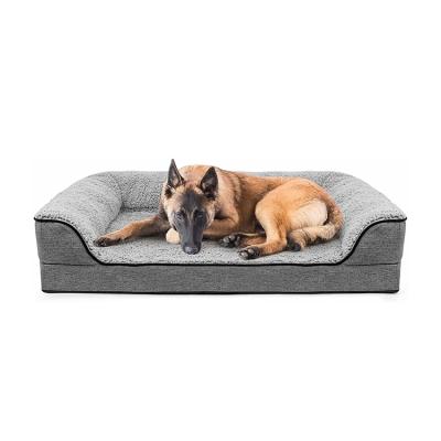 China Removable Dog Drak Gray Small Polyester Soft And Cover Wholesale Price Hot Sofa Bed For Pet for sale