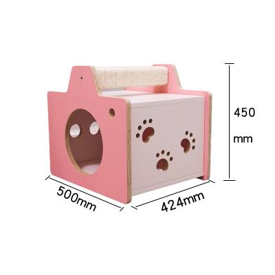 China Breathable Hot Selling Pet Supplies Cat Pet House Solid Wooden Cat House Pet Beds For Four Seasons Wholesale for sale