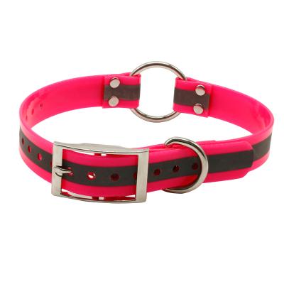 China Hot Selling Amazon Dog Collars Center O-Ring TPU Reflective Dog Collar New Style Reflective For Small Medium Large Dogs for sale