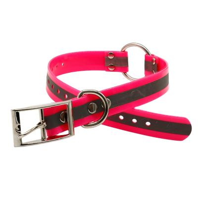 China Factory direct sales colorful reflective hunting dog collars with O-ring for sale