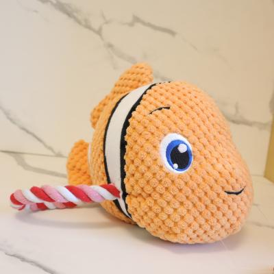 China Wholesale Viable Shape Durable Interactive Creative Durable Plush Turtle Pet Toy Fish Chew Dog Toy Dog Squeak for sale