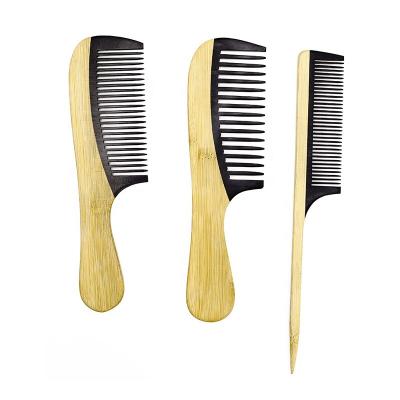 China Bamboo Flat Anti-static Wide Tooth Dense Wide Tooth Comfortable Hot Selling Comb Tail Comb Household Girls Hairdressing Comb for sale