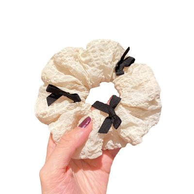 China Small Fresh French Style Curly Hair Small Fresh Style Wind Bow Lace Large Intestine Hair Ring Tied Female Hair Rope Hair Accessories for sale