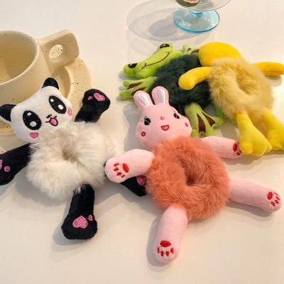 China Autumn And Winter Cartoon Plush Hair Ring Large Intestine Hair Rope Animal Hair Rope Tied Rope Head Headdress Of An Elastic Hair Band for sale