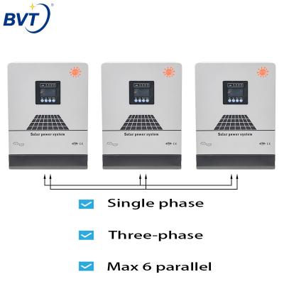 China High quality 3KW 5KW off grid china wholesale hybrid solar inverter 48v with built in MPPT solar charge controller 80A 439*320*128 for sale