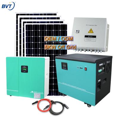 China 1KW 2KW 3KW 4KW 5KW 10KW Home Hybrid Inverter Home Single Phase MPPT Solar Generator Embedded Load Off Grid Solar System for sale