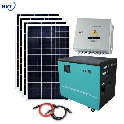 China 6kw Home Storage Home Solar Power System All In One Design Built In Lifepo4 Battery Power Generator for sale