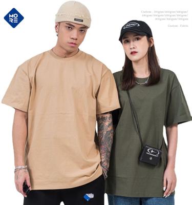 China Luxury custom made 250gsm heavyweight 250gsm dtg oversized t-shirt men's unisex streetwear vintage streetwear cotton unisex t-shirts for sale