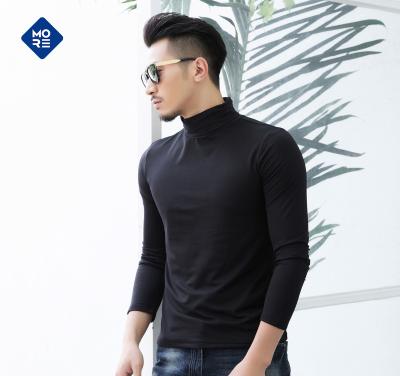 China Fashion Anti-Wrinkle Men's Long Sleeve T-shirts Compression T-shirt Custom Made Tight Fit Neck Tops Cheap For Men for sale