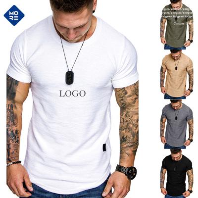 China Other Manufacturers Men's Stylish Polyester/Cotton Fitted Custom Sport T-Shirts Printed Casual Shirt Sports Use T-Shirts For Men for sale