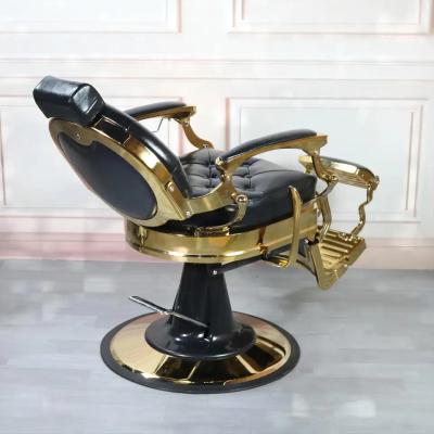 China Beauty Modern Barber Shop Salon Equipment Furniture Hair Room Chairs Antique Metal Barber Chair for sale