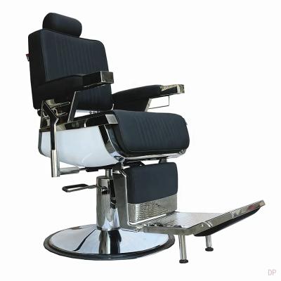 China 3308 Cadeira De Barbeiro Salon Equipment Beauty Salon Silla De Peluquero Black Men Contemporary Extended Hydraulic Pump Barber Chairs for sale