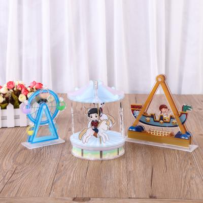 China Other Boxin Wholesale Creative Customized Acrylic Design Ferris Wheel Do Your Own Shaker Standee Charm for sale