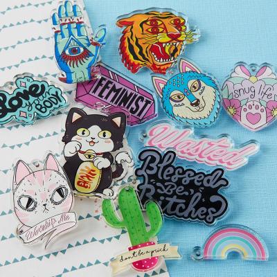 China Souvenir Gifts Free Sample Acrylic Key Chain China Anime Printed Clear Acrylic Charm Manufacturer for sale