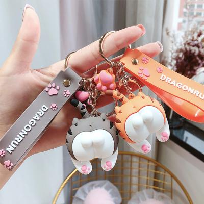 China Hot Cute BOXIN 2020 New Style Ins Cat Donkey Charm Souvenir Gifts Promotion Bag Decoration Soft PVC 3d Key Chain for sale