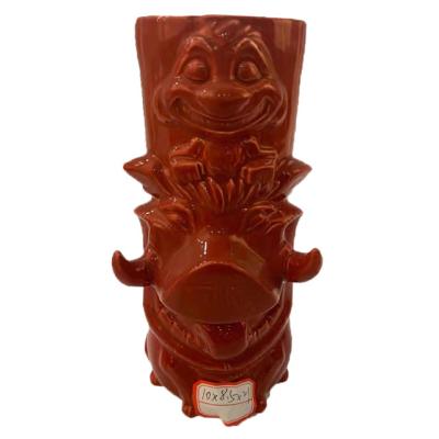 China Viable Wholesale Mexican Mugs Tiki Mugs Ceramic For Bar Drinkware Unique Cocktail Tiki Cup for sale