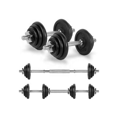 China Black Full Weight Body Building Dumbbell Sets Adjustable Dumbbell Set 50kg Dumbbells for sale