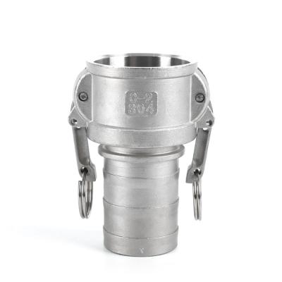 China Water type C 304 stainless steel pipe camlock quick coupling fitting for sale