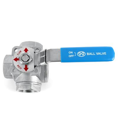 China General sus304 3 way valve with competitive price for sale