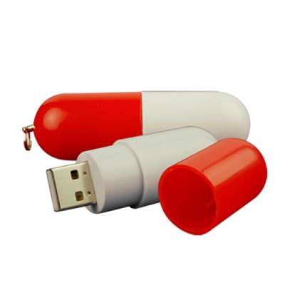 China Free Shipping Plastic Gifts Pill USB Flash Drives Capsule Thumb Drive 16GB for sale