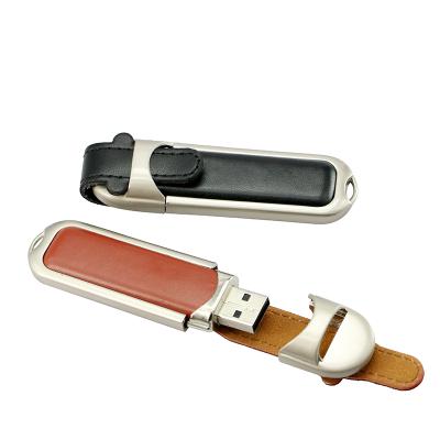 China Pen 8GB 16GB 32GB 128GB Leather USB 2.0 Flash Memory Pen Drive High Quality for sale