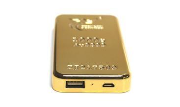 China 2600mah gold bar rohs power bank charger OEM LOGO power bank external battery charger for sale