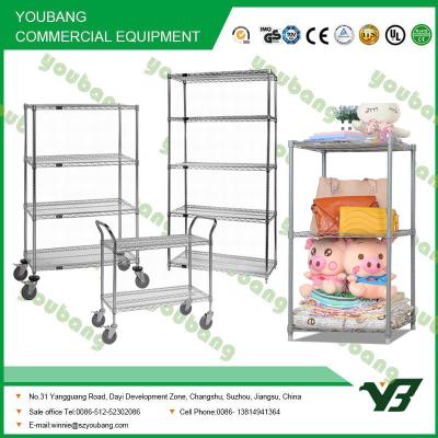 China Free standing Wire mesh shelving units / Wire Display Racks for Supermarket equipment for sale